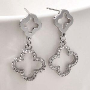 Clover design pendant earrings